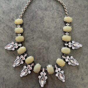 Lia Sophia Silver and Sage Green Statement Necklace